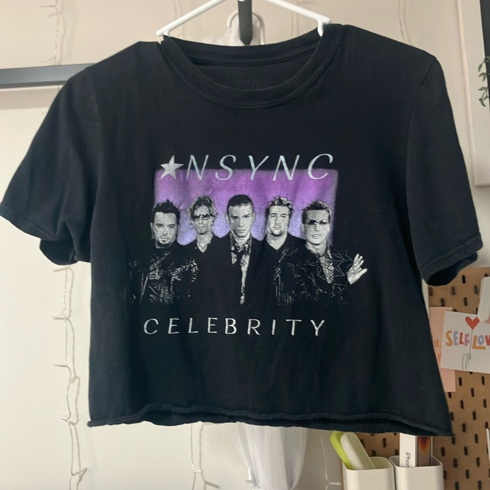 Black *NSYNC crop top